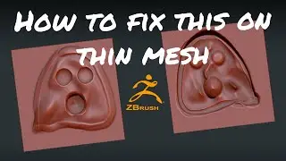 How to stop mesh being pulled when sculpting on thin models in Zbrush