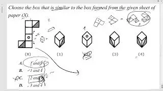 Folding the cube Questions Tips and Tricks | B.Arch. Aptitude | NATA | JEE Mains Paper 2