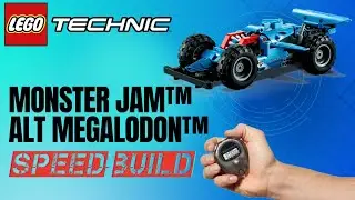 Lego technic car Monster Jam Megaloden B model speed build 42134  – Lego technic cars