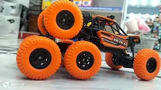 8 Wheeler Stunt Car Orange Tires Remote Control Rechargeable Car Toys