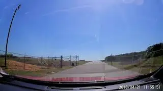 Impatient car can't wait for gate