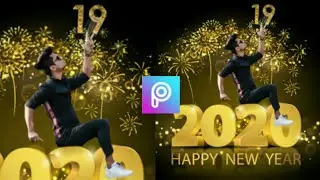 Happy new year 2020 photo editing tutorial in picsart step by step