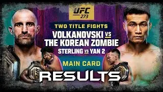UFC 273 Main Event Results | UFC 273 Insane Fights