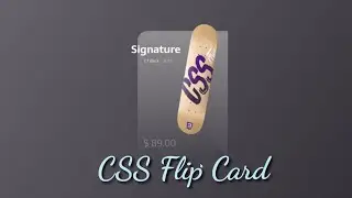 CSS Flip card Part - 2 /Html , CSS and Javascript.(codepen)