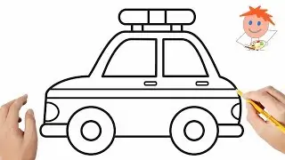 How to draw a police car | Easy drawings