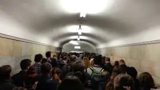 Утренняя пробка в метро