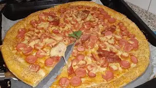 Пицца/пицца из песочного теста просто Тающий во рту/Pitsa tayyirlash/