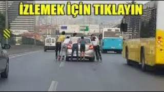 DELİ GİBİ ARABALARA TUTUNDUK !!!