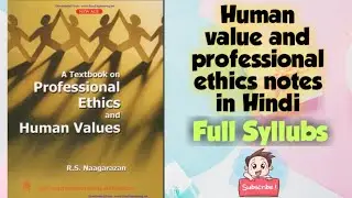 Human values and professional ethics in Hindi | Full Hand-made Notes | DCRUST