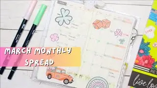 March Monthly Spread #plannercommunity #monthlyspread