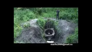 Подъём башни танка Т-34 из труднодоступного места