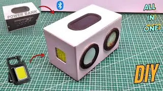 Bluetooth Speaker + Flash Light + Power Bank || DIY Amazing Device