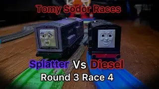 Tomy Sodor Races | Round 3 Race 4 | Splatter Vs Diesel