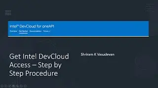 How to get intel DevCloud Access? - Step by step procedure
