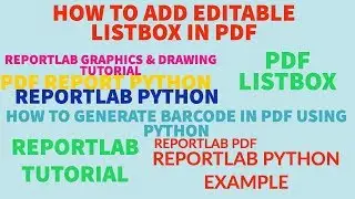REPORTLAB|REPORTLAB PYTHON TUTORIAL|How To Add Listbox In Pdf File Using Python|PART:47