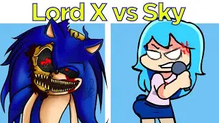 Friday Night Funkin' VS Sonic.EXE \ Lord X vs Sky animation (FNF Mod/Hard)