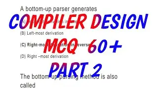 Compiler Design MCQ Questions part 2