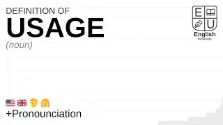 USAGE meaning, definition & pronunciation | What is USAGE? | How to say USAGE