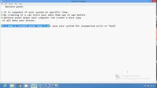 How to create restore point