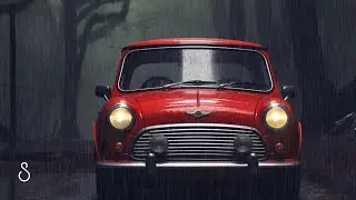 Sleeping In A Classic Mini Car In The Rain 🌧️ Black Screen | 12 Hours | Sleep In Series