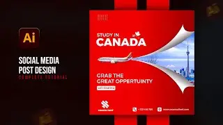Social Media Post Design in Adobe Illustrator | Consultancy Post Design | Illustrator Tutorials