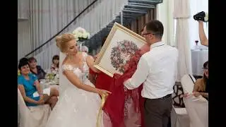 Вышивка крестом: свадебная метрика  Дименшенс 