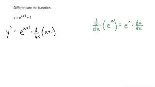 Differentiate the function.y = e^(x+1) + 1