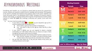 Psychology- Asynchronous Meetings
