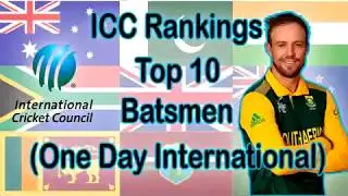 Top 10 ICC ODI batsman 2017 | ICC Rankings Top 10 Best  Batsman latest | Cricket