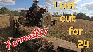 Cutting Hay with a Mahindra 4505 and Reese 1600 Disc Mower #farmall51