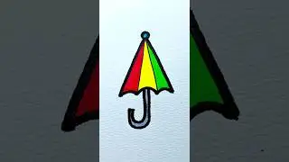 How to draw letter J to umbrella 
