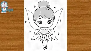 How to make a very beautiful fairy like doll||outline art master