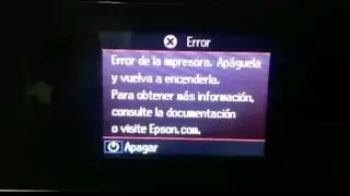 Error de la impresora apaguela y vuelva  a encenderla Epson XP 400 - XP 401 XP 211 - XP 201