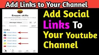 How to add social media link in YouTube|YouTube about section ma link kaise dale