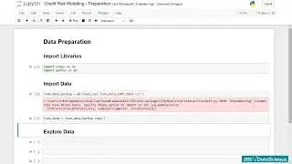15.   Importing the data into Python