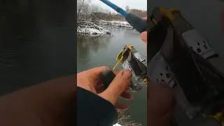 Фидер зимой на реке 
