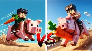 We Raced Pigs in Minecraft!!