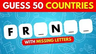 Guess Country Name with Missing Letters🌍Country Quiz