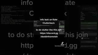 Info Leak on Kate Clutterback