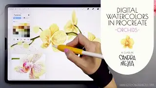 Digital Watercolor Painting in Procreate - Orchids - Class Trailer