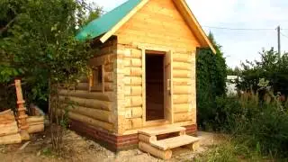 What does an ASPEN bathhouse look like? / A bathhouse for a COTTAGE made of LOGS