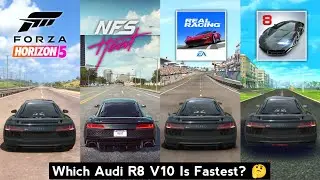 Audi R8 V10 Speed in Asphalt 8, Forza Horizon 5, Real Racing 3, NFS Heat - Android Car Games