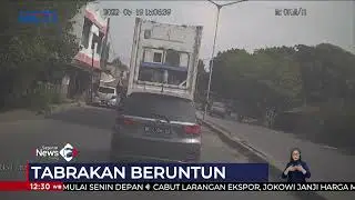 Detik-detik Tabrakan Beruntun 3 Kendaraan di Medan 