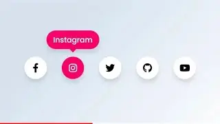 Social Media Buttons With Tooltip On Hover Using Only HTML & CSS