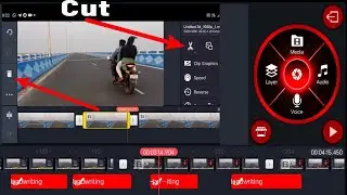 How to cut video in kinemaster | how to cut video in kinemaster in middle | Hindi | 2023