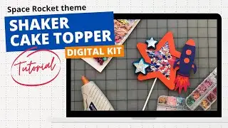 Shaker Cake Topper - tutorial - Space Rocket theme