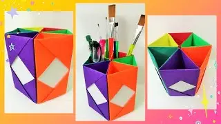 Colorful Pen Stand | Origami Pen Holder | Paper Pen Stand | Pen Stand Craft
