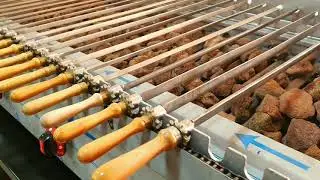 Automatic Gas&Lava Stone Grill Machine شواية كباب غاز بروفيشينال