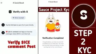 Sauce KYC 2 new $ICE comment post verification  step by step || sauce World KYC  #kyc #sauceworld