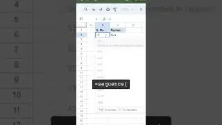 Create a dynamic number list in Excel with the SEQUENCE and COUNTA formulas